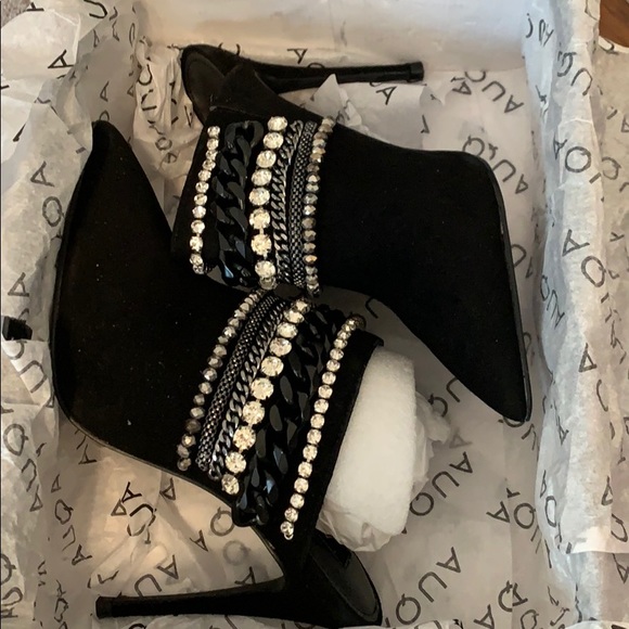 Aqua Womens AQ-Dare Embellished Rhinestone Mules - Picture 6 of 13